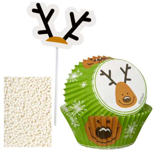 Reindeer Cupcake Decorating Kit - Click Image to Close